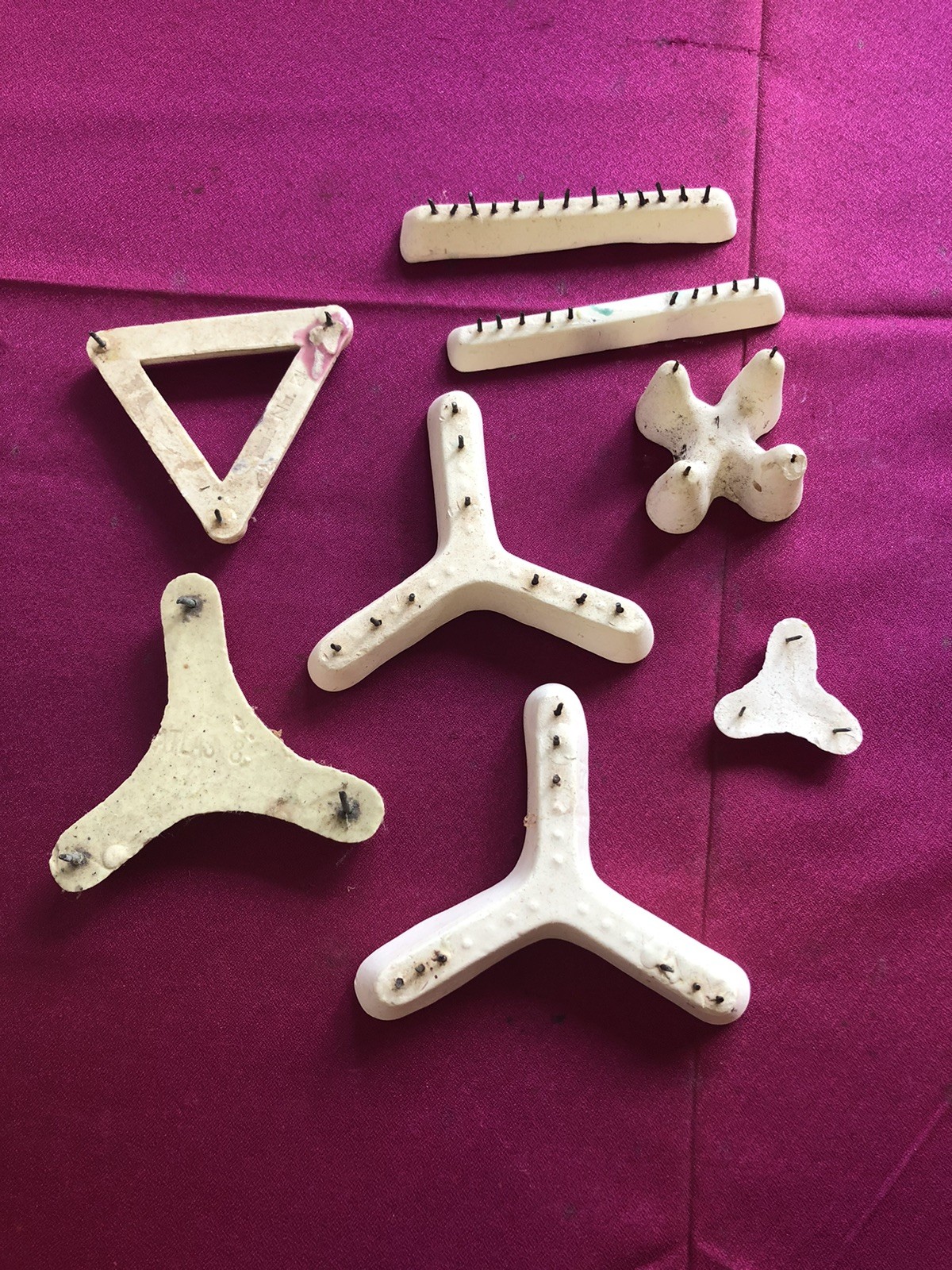 Lot of Ceramic Stilts for Kiln Glaze Firing, Variety of Sizes/Pin Counts *AS Is