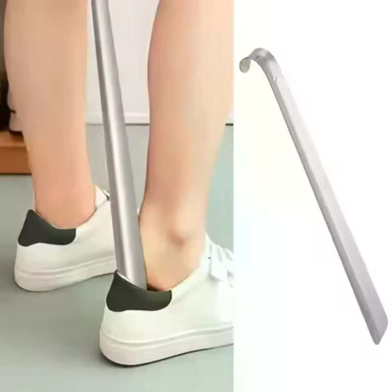 20.5" Extra Long Metal Handle Shoe Horn Stainless Steel Handled Shoehorn Horns