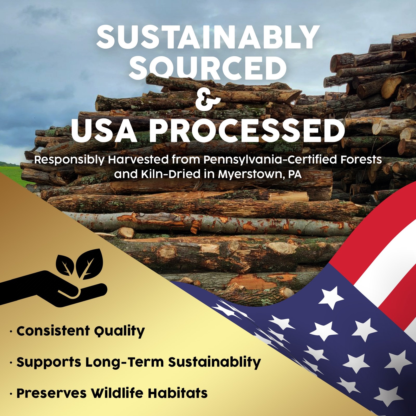 Firewood Central Kiln-Dried Cherry Wood – 8” Splits (30-35 Splits)