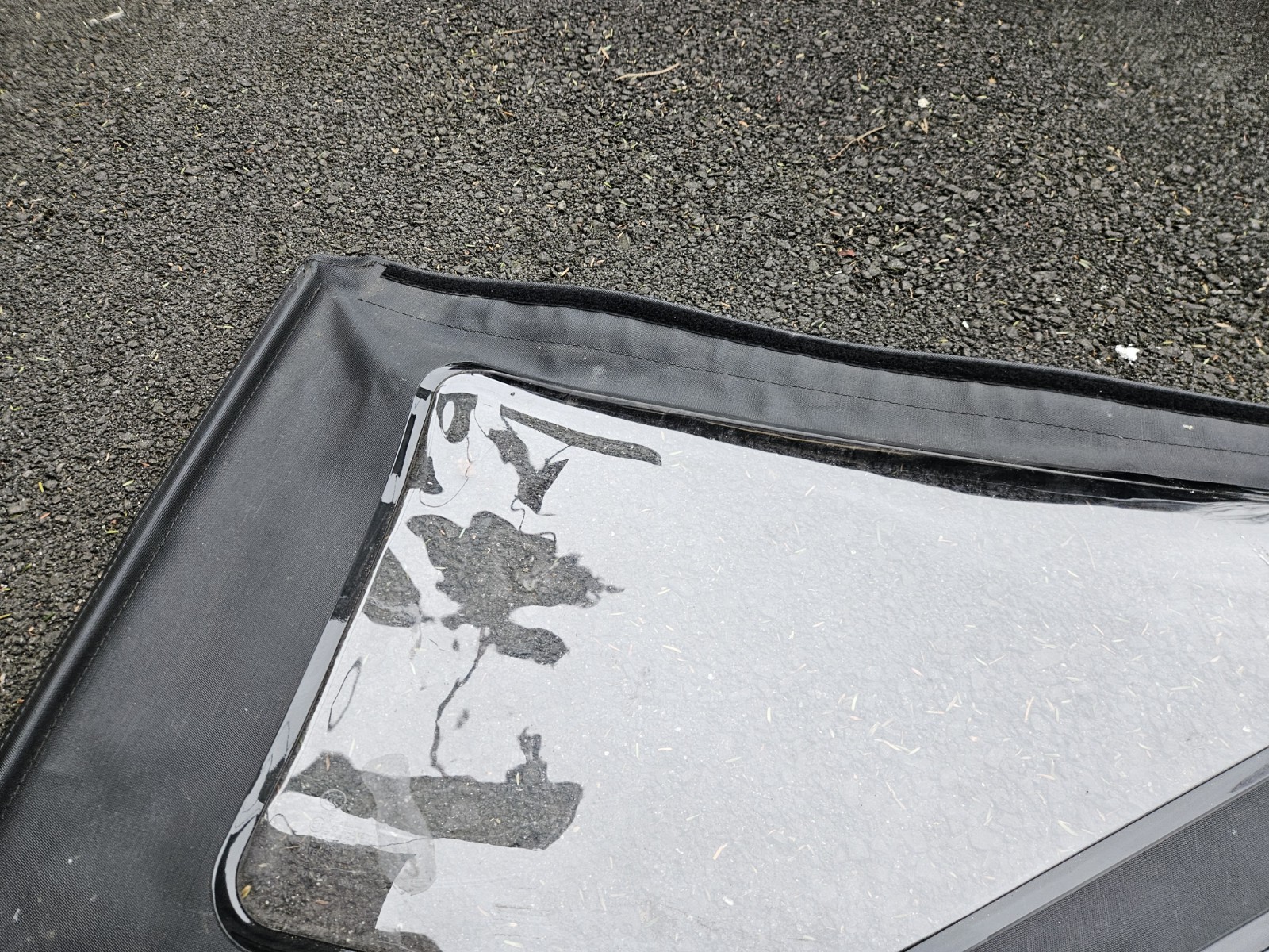 Jeep Wrangler Soft Top Windows 2 Door JK CLEAR VINYL GREY GRAY 07-18 PAIR LH RH