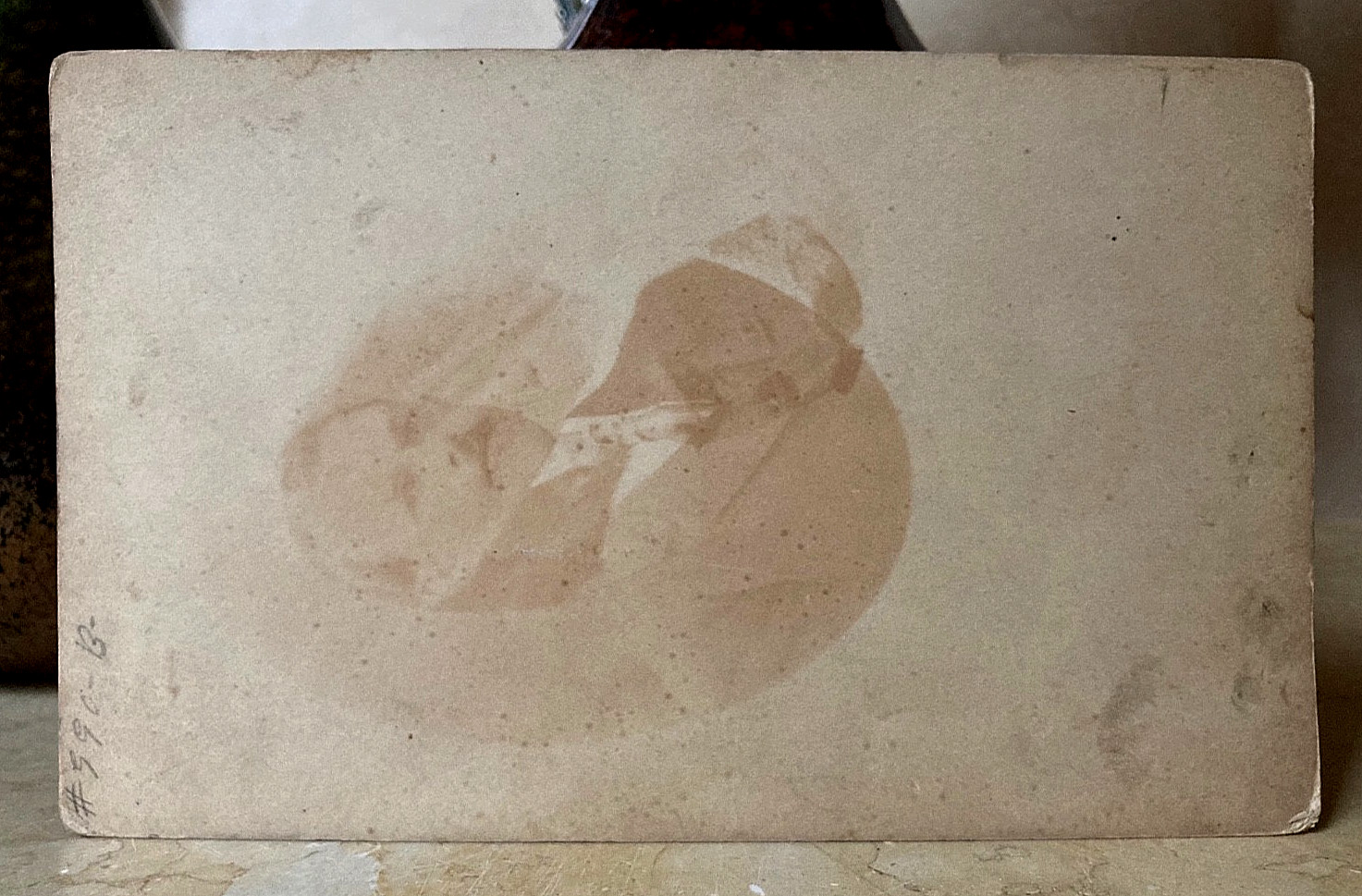 EARLY! CIVIL WAR BATTLE OF GETTYSBURG "DEVIL'S DEN" with VISITOR'S PHOTO c1875