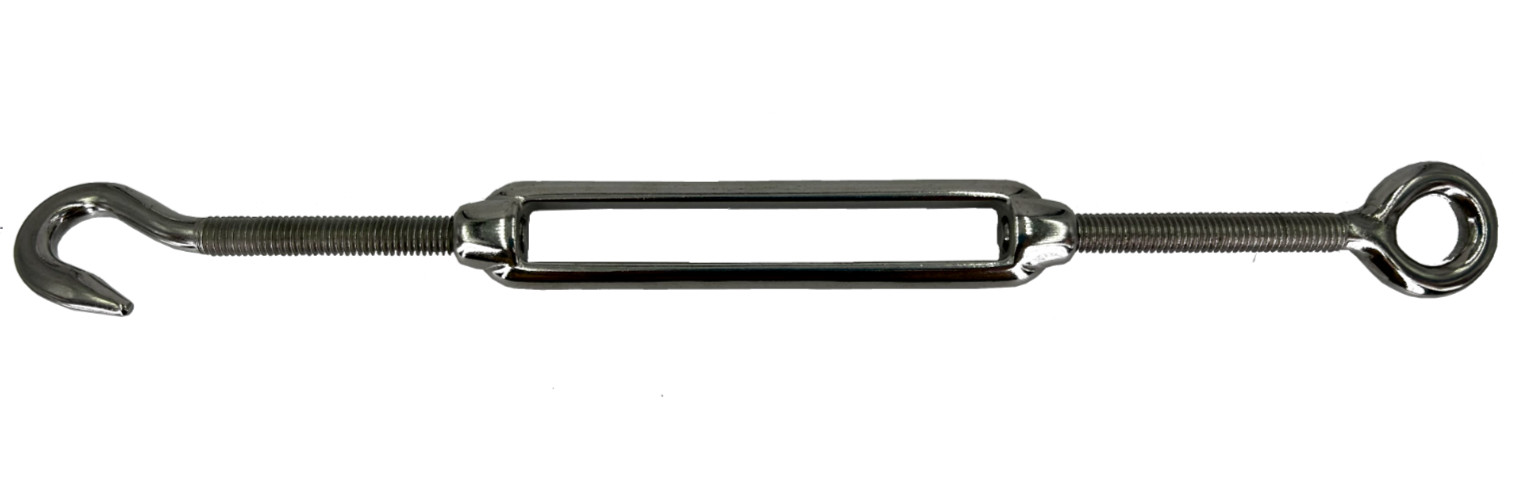 Hook & Eye End Turnbuckle - M8 316 Stainless Steel- Heavy Duty!
