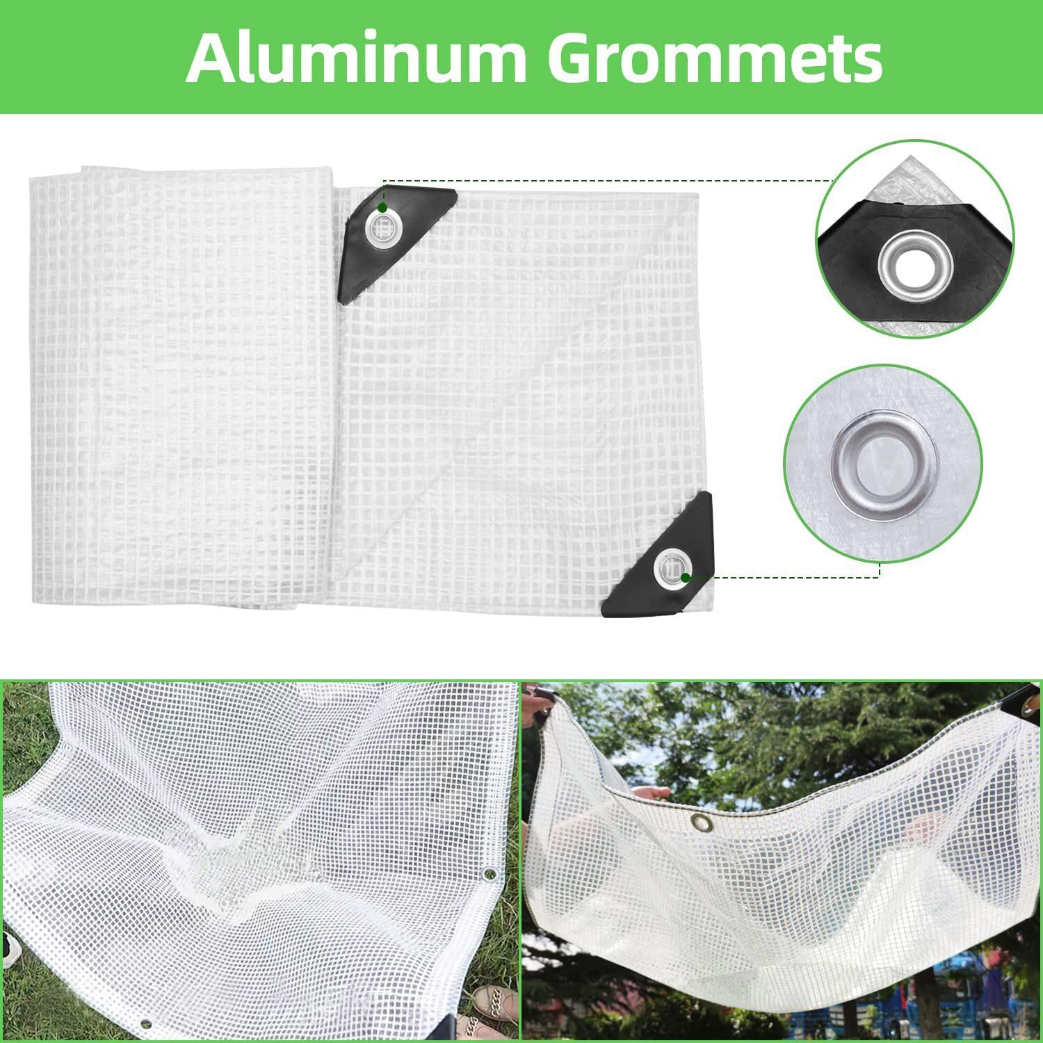 Premium Poly Waterproof Clear Tarp 16 Mil Heavy Duty Canopy