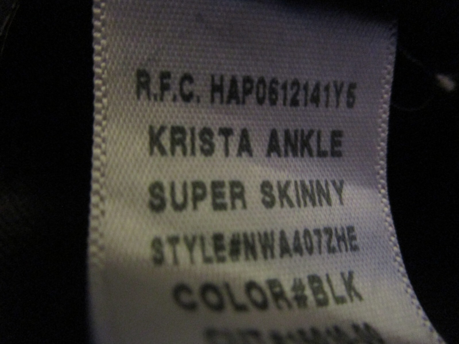 HUDSON Womens Krista Super Skinny Ankle Jeans Black Size 28 Mid Rise NWOT