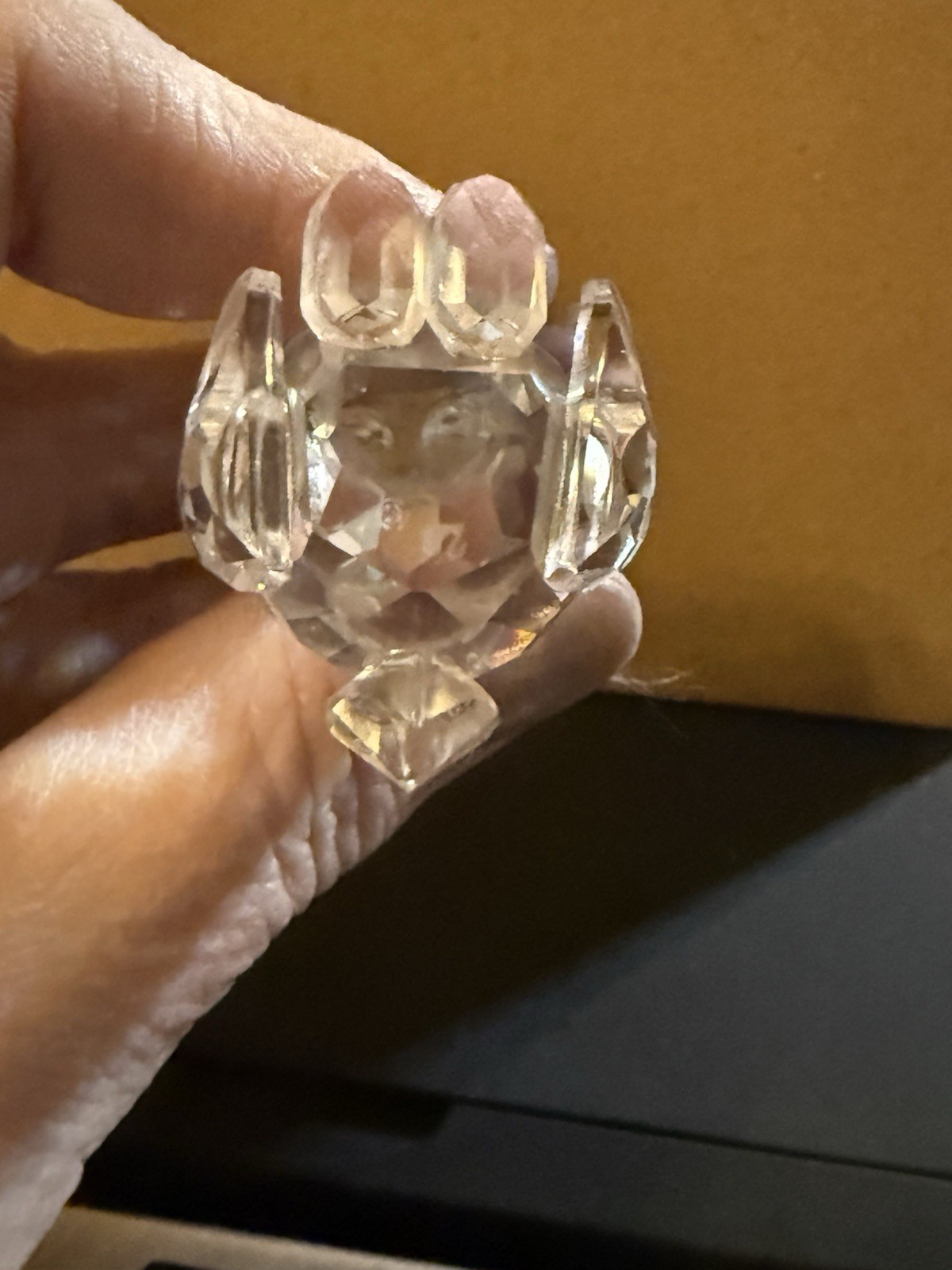 Swarovski Crystal Mother Rabbit Bunny Figurine w/ Black Eyes