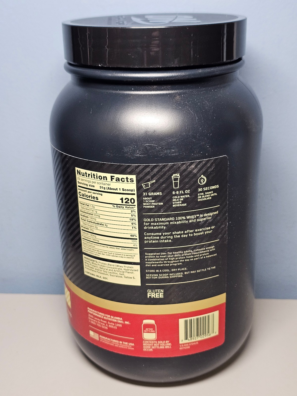 ON Optimum Nutrition Gold Standard 100% Whey Protein - Banana Cream -Exp 5/21/27