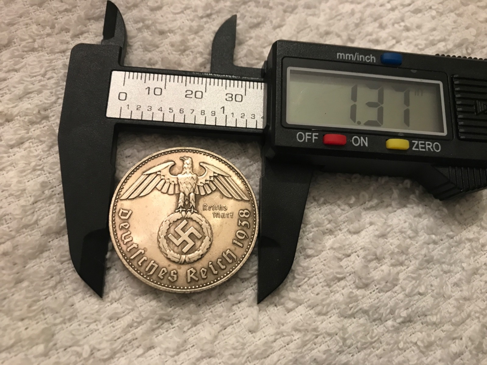 1938 GERMAN 1889 FUEHRER REICHSMARK WWII COMMEMORATIVE COIN