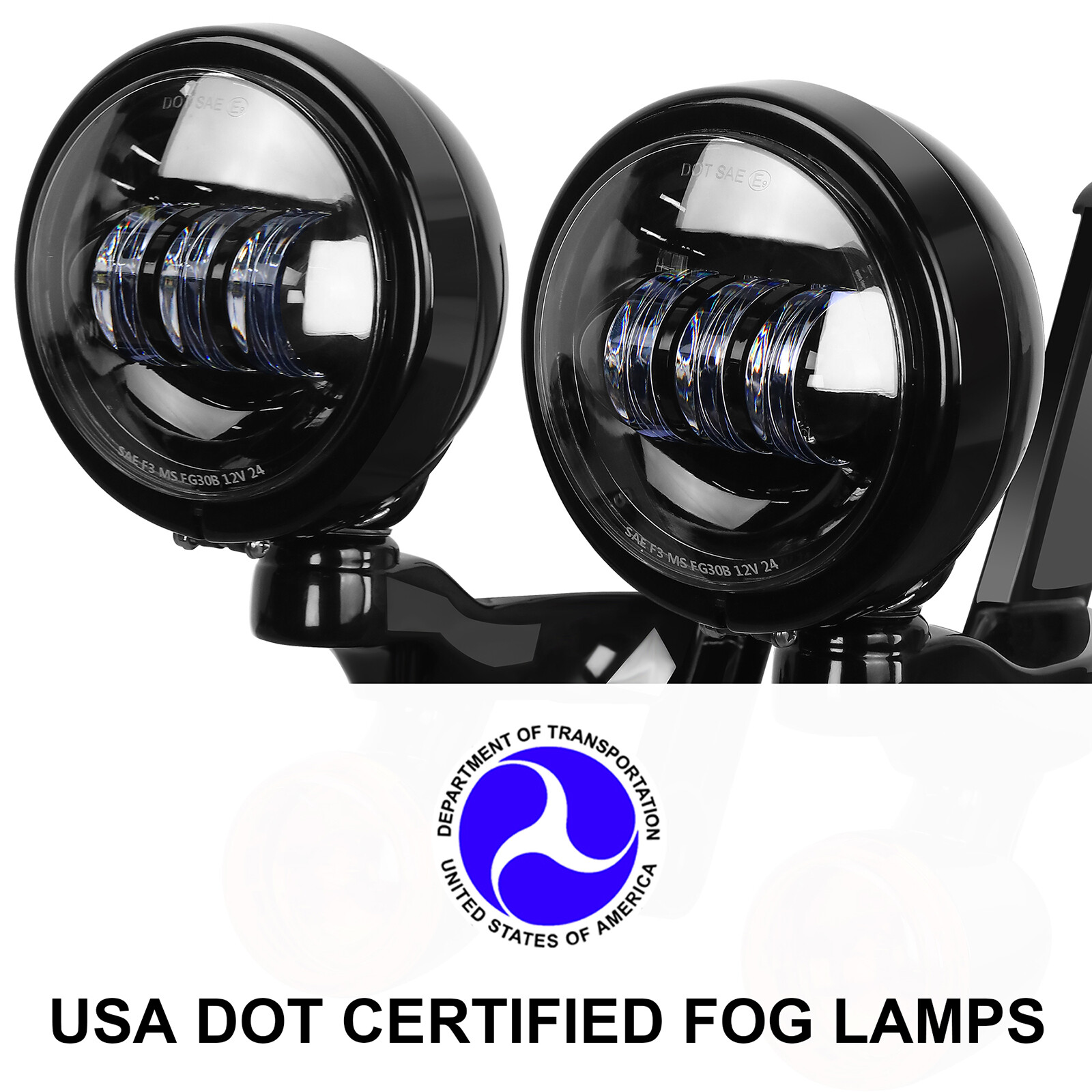 4.5" LED Passing Light Brackets for Harley Road Glide (2008-2025)