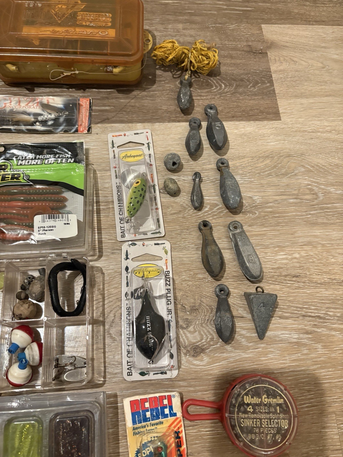 Fishing Bundle: Lures, Sinkers, Hooks, Bobbers, Tackle Box & Misc - Fast Ship!