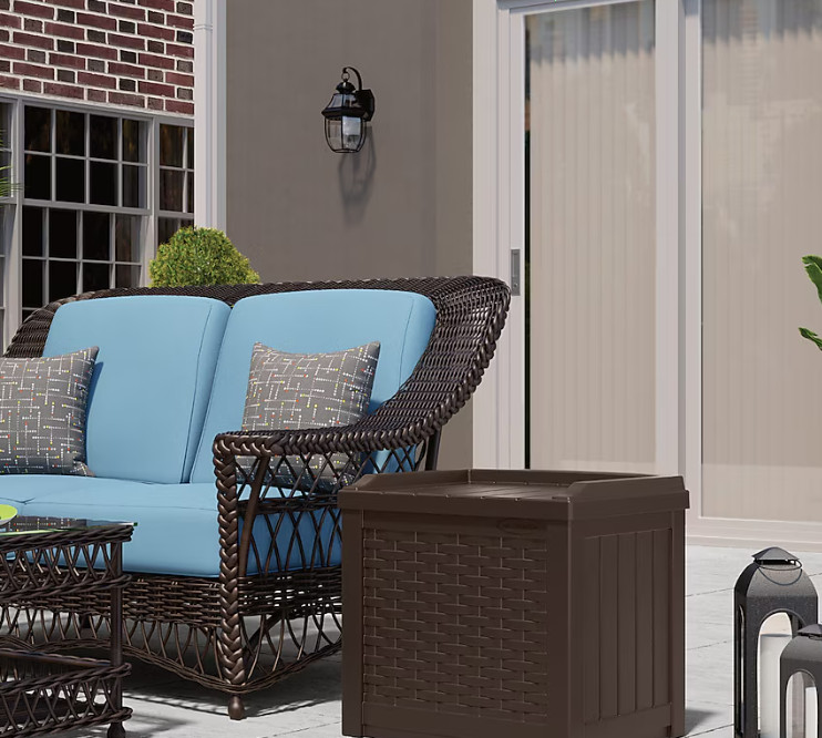 Suncast Outdoor Storage 22-Gallon Java Plastic Deck Box