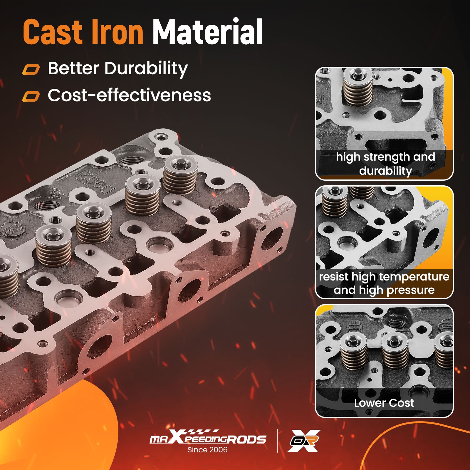 Complete Cylinder Head for Kubota D902 Engine D902-EF01 1G962-03045 1G962-03046