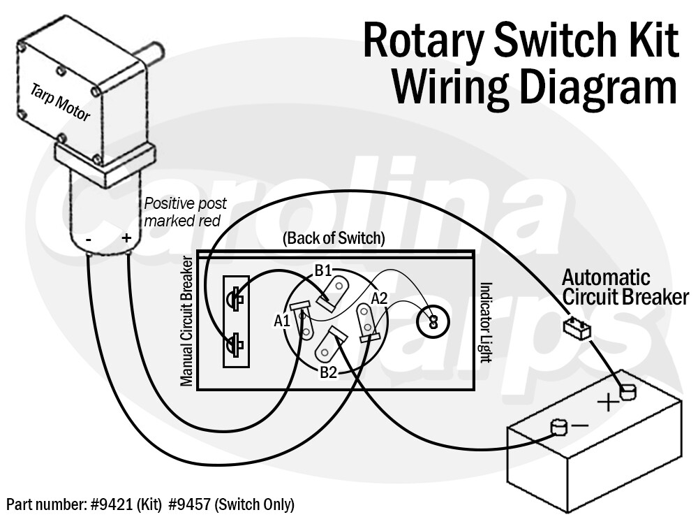 Rotary Switch for 50 Amp Rotary Switch Kits Dump Truck Tarp System Gear Motor