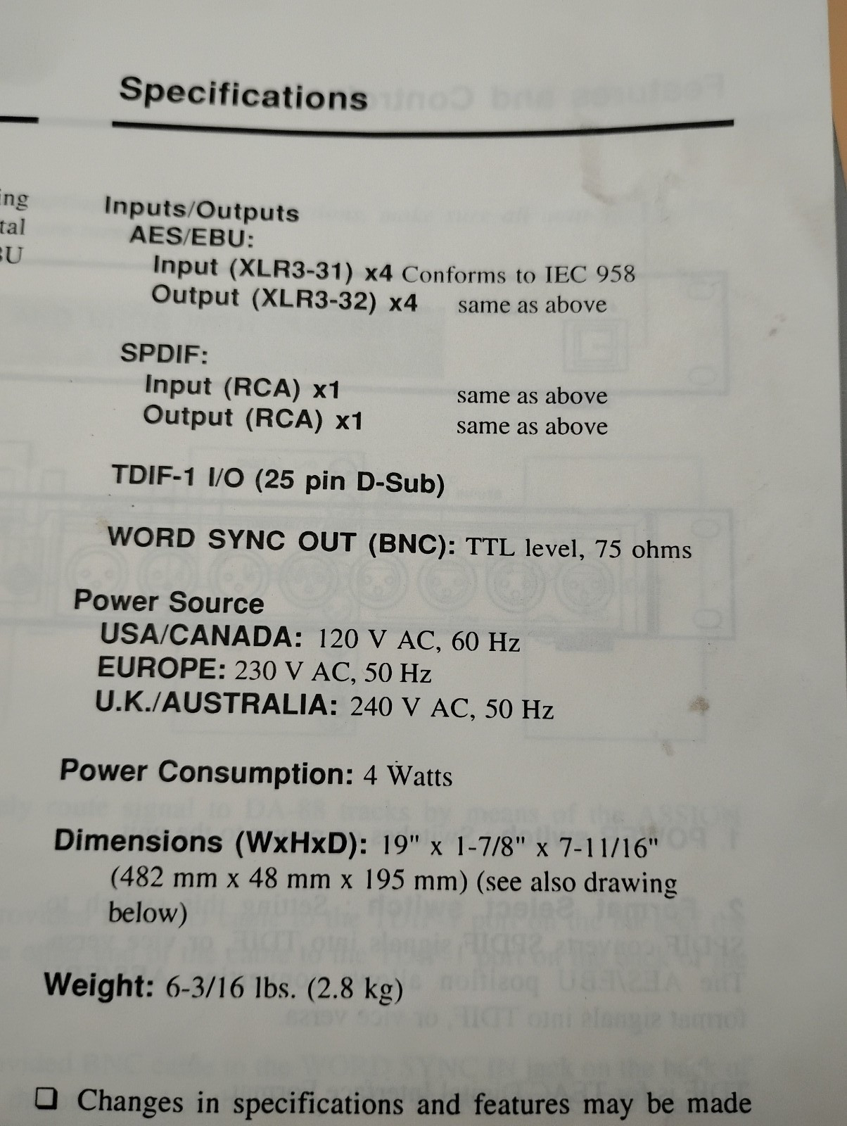 Tascam IF-88AE Digital Audio Interface TEAC AES/EBU or S/PDIF converter