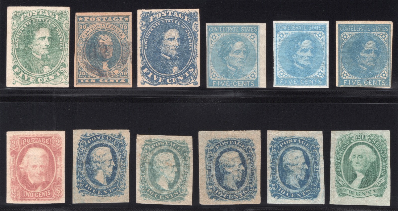 CSA Collection, #1, 2b, 4, 6, 7L, 7R, 8, 11, 11c, 12, 13, Mint OG/NG, Nice Group