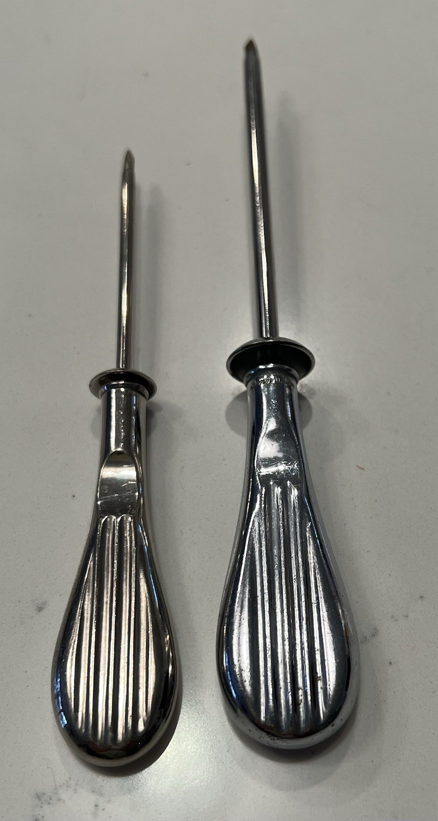 Set of WWI Medical Trocar Instruments Used to Create Opening in Body Stainless