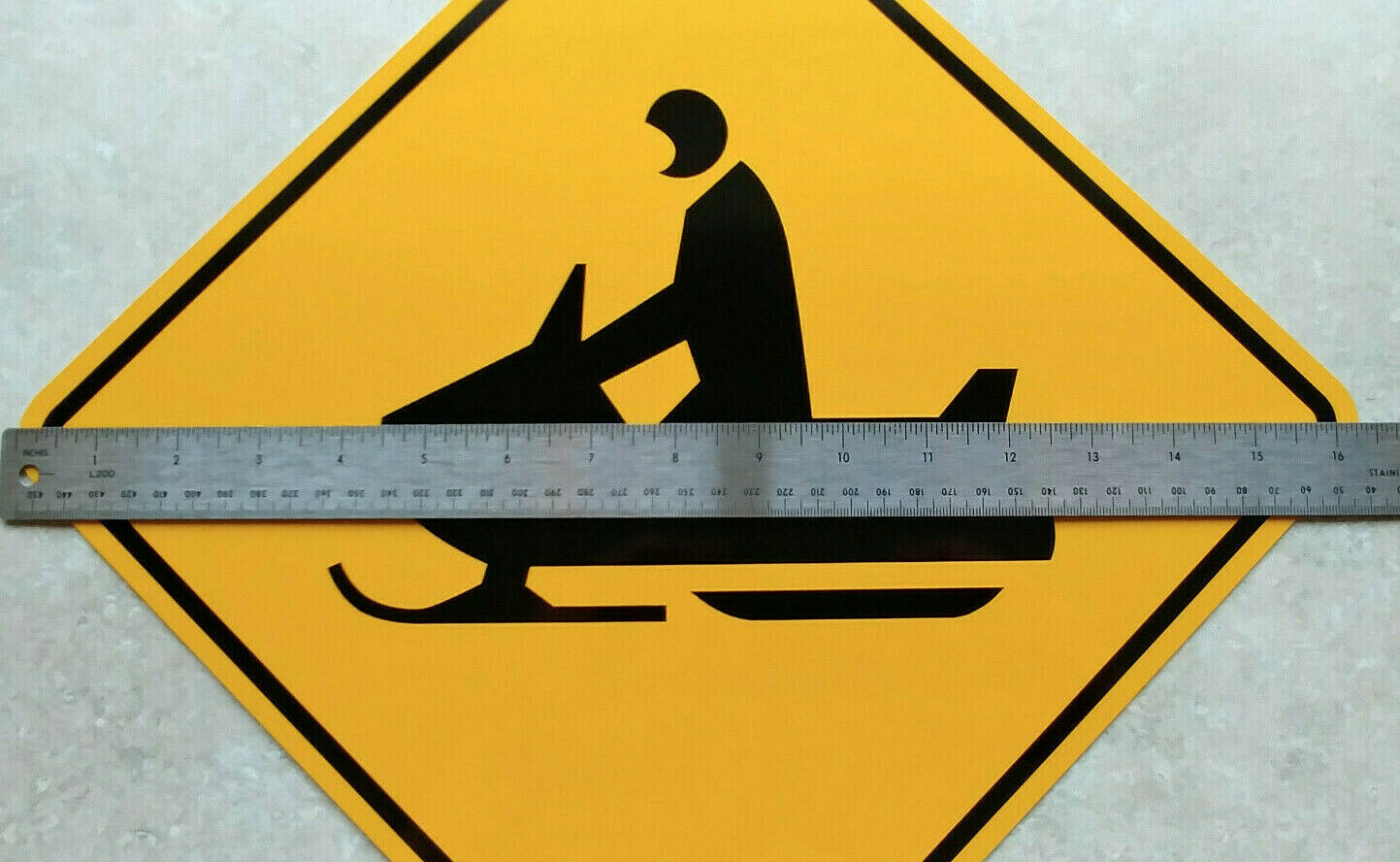 Snowmobile Crossing Sign - Trail Marker - Ski Doo Roadway Plaque - Winter Fun