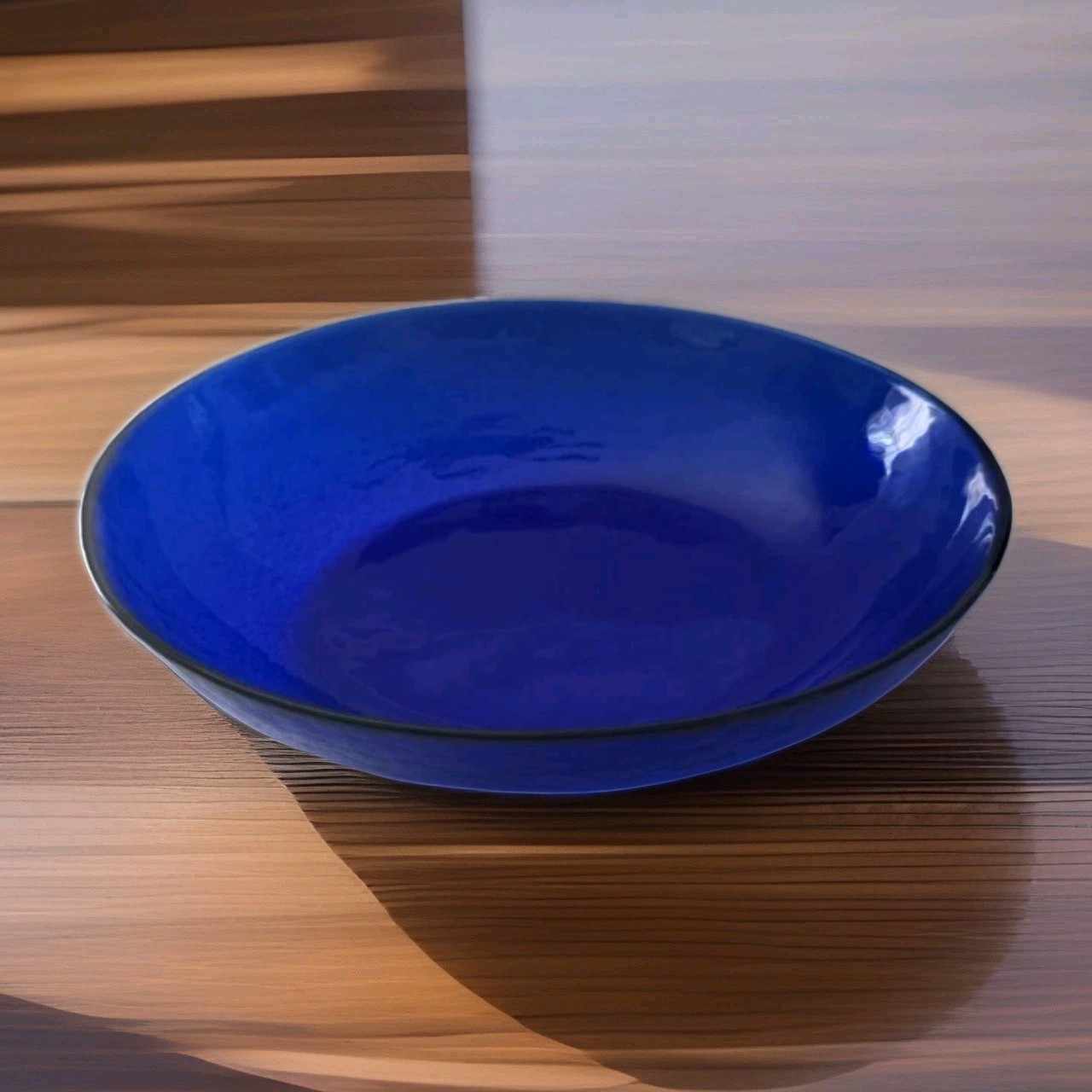 Cobalt Blue ,Pottery Barn 8.5" Glass Coupe Pasta Bowl - Pebbled Textured
