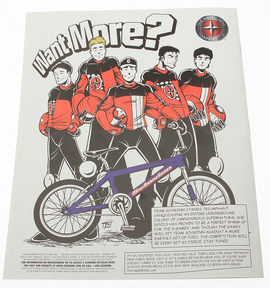1999 Schwinn BMX Catalog Flyin' South Comic Book w/ BONUS XS Decals NEW NOS
