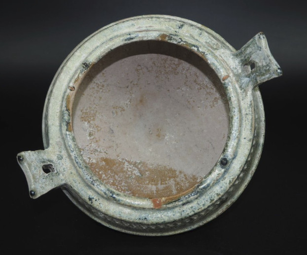 Chinese Han Dynasty Style Green Glazed Tripod Incense Burner Mingqi 17.6cm