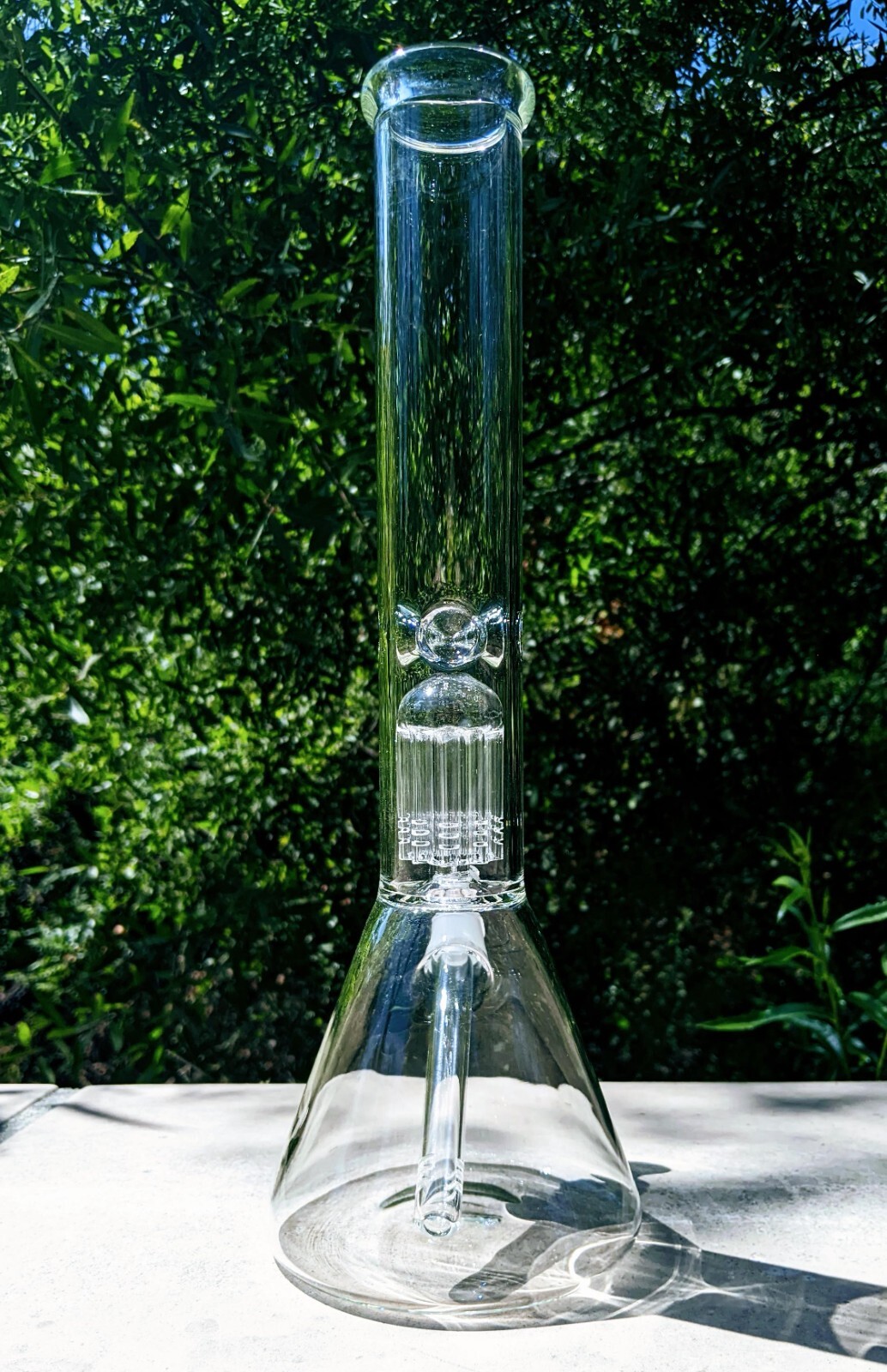 16 Inch Big Heavy Tree Perc Glass Bong Quality Tobacco Smoking Water Pipe Hookah