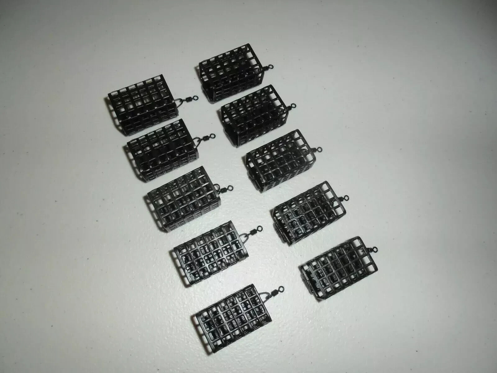 10 x Square Metal swim feeders, Sizes, 10, 15, 20, 25, 30, 40 & 50g.  Bargain