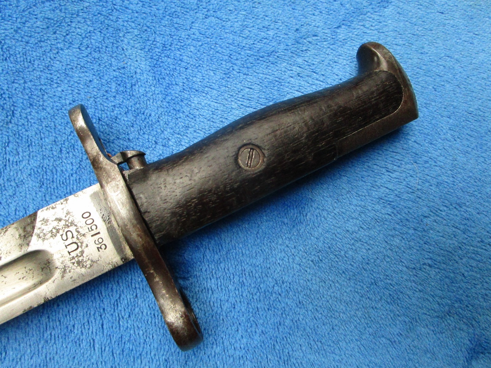 ORIGINAL US WW1 M1905 BAYONET MADE BY SA IN 1909 AND EARLY RIA 1909 SCABBARD