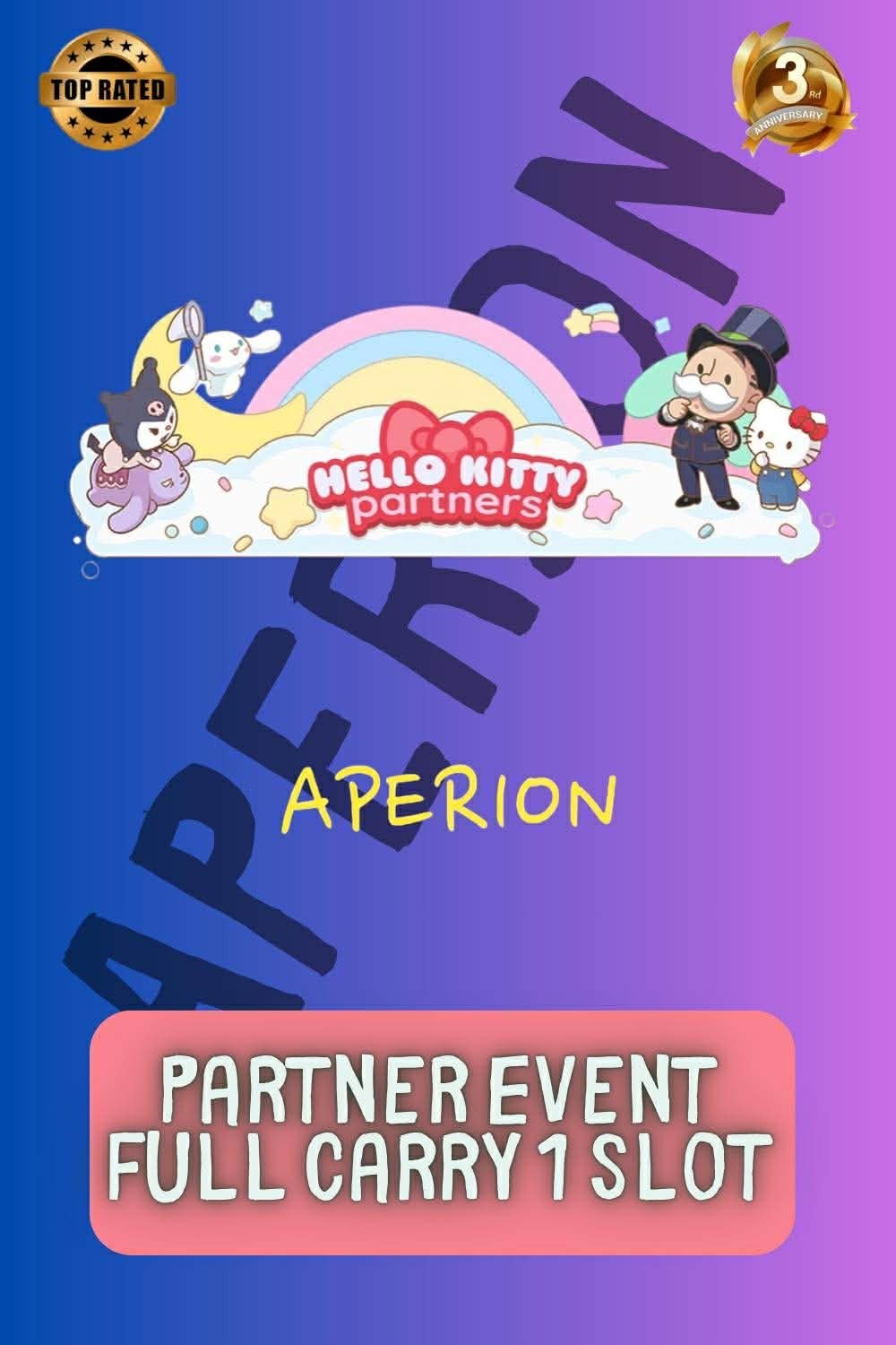 Mono_Poly Go Hello Kitty Partners Event Full Carry 80k 1 Slot (Read Description)