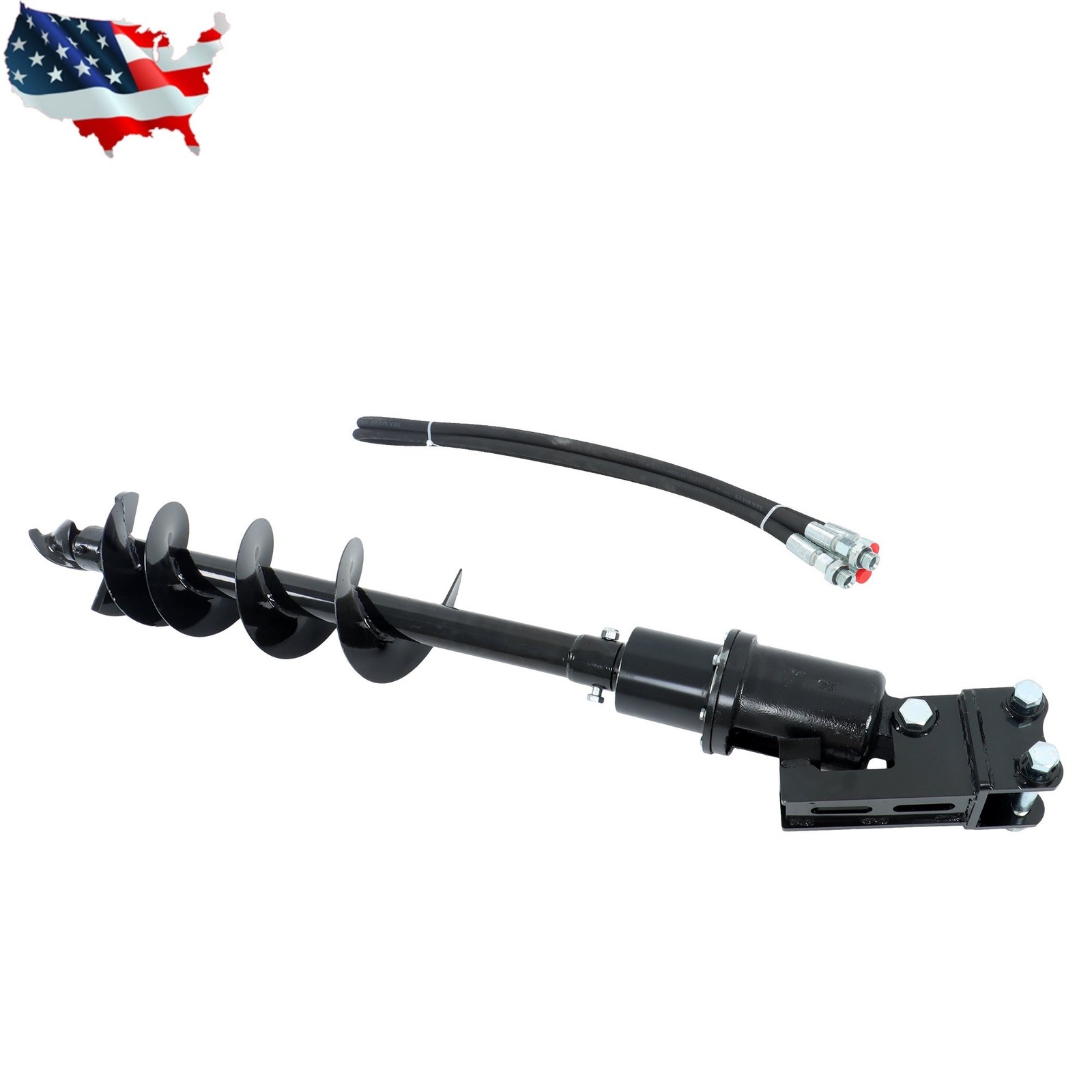 200mm Diameter 8in Auger Attachment for One Ton Mini Excavator