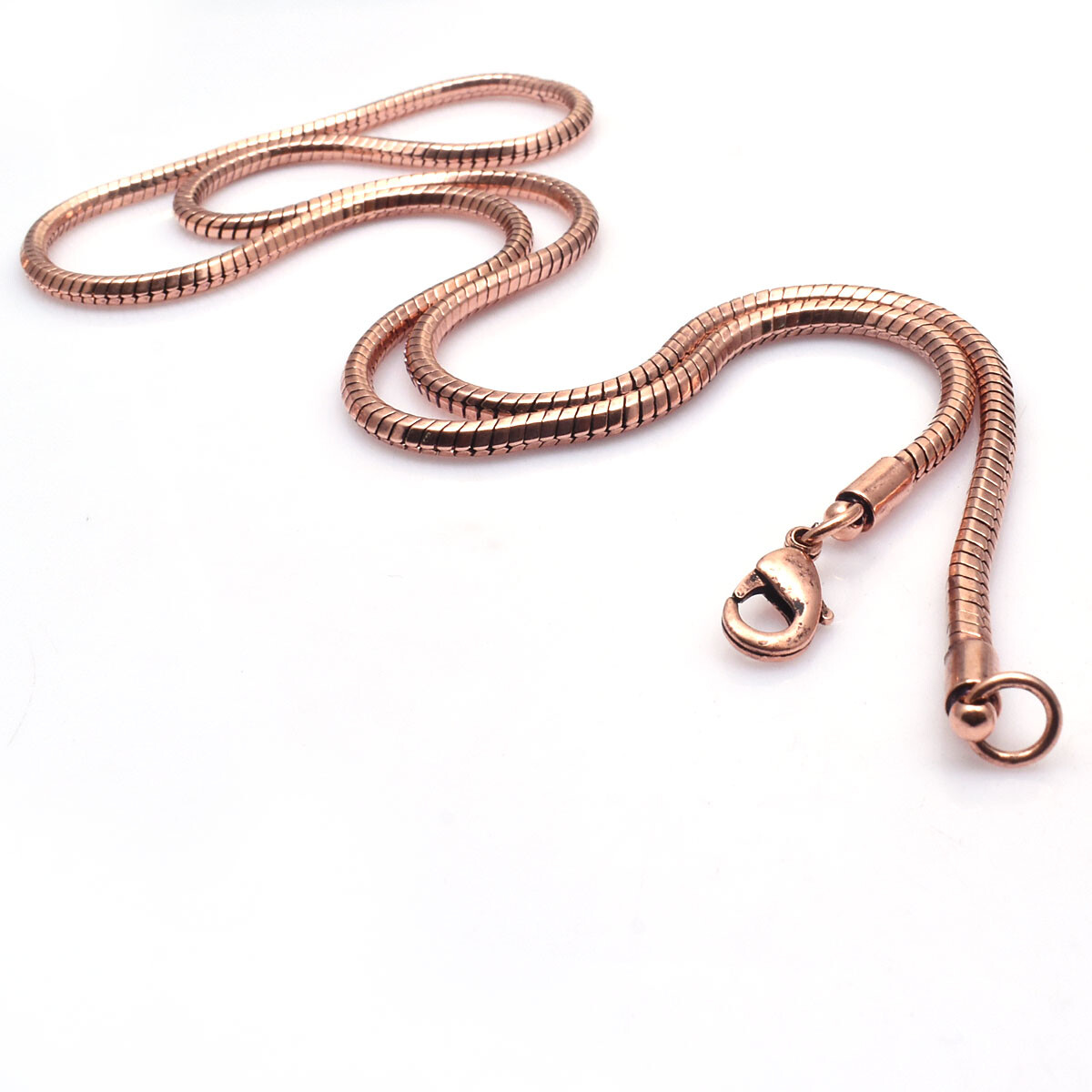 100% Oxidized Pure Copper Snake Chain Designer Link Chain Necklace Jewelry RJ-06