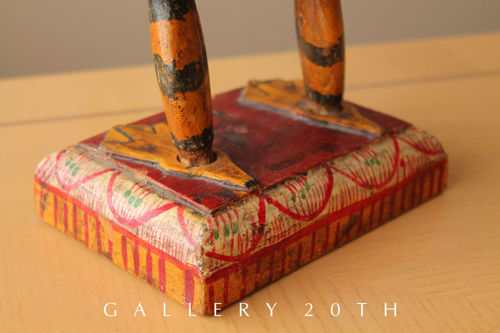 RARE! HINDU POLYCHROME BRAHMAN VAHANAM WOOD GOOSE! SCULPTURE VTG ORIG ART 30'S