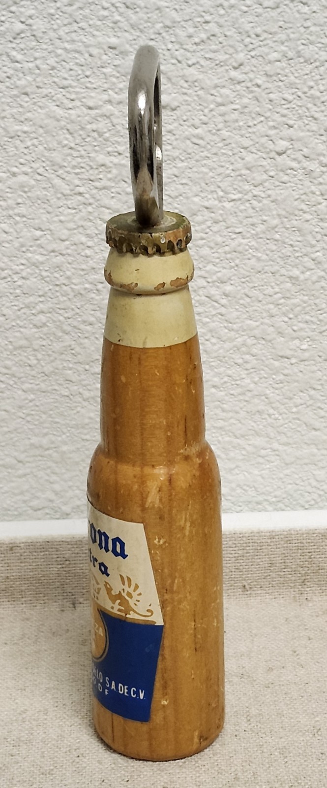 Vintage Corona Extra Beer Wood & Metal Bottle Opener 6.5”