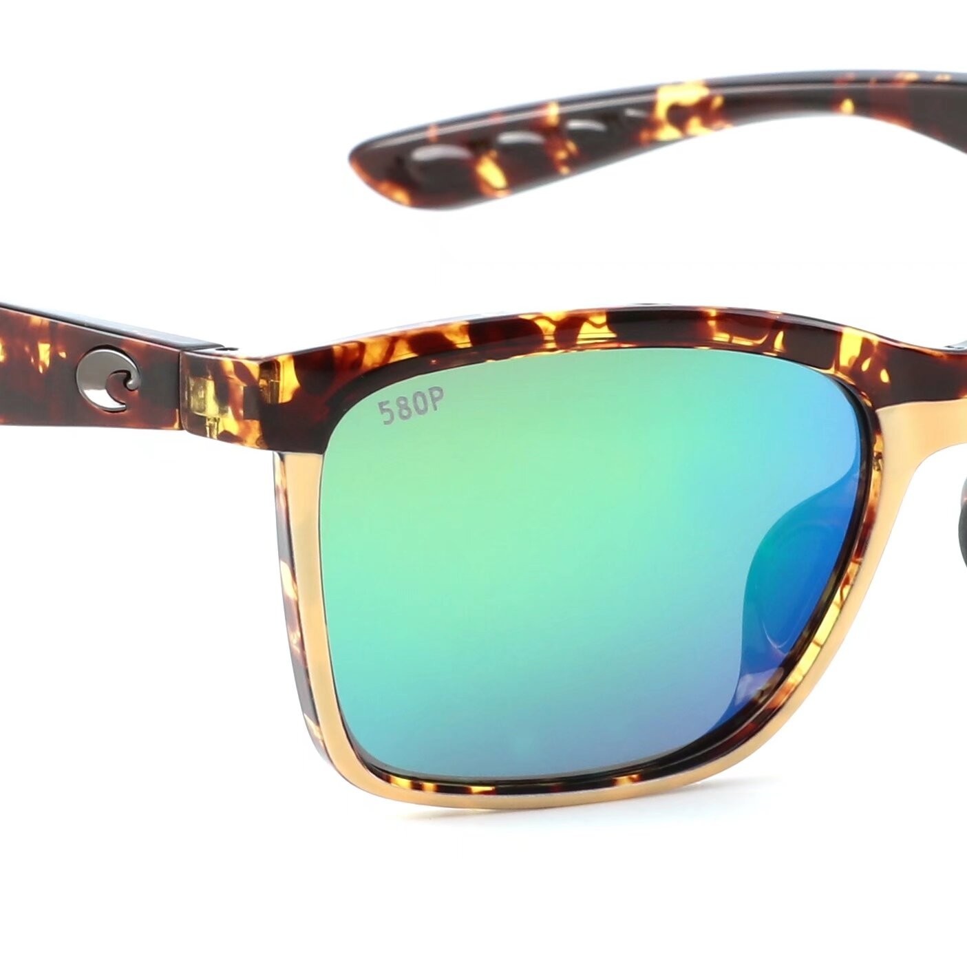 New in box Costa Del Mar Anna Tortoise Shell/ Green Mirror Polarized Sunglasses