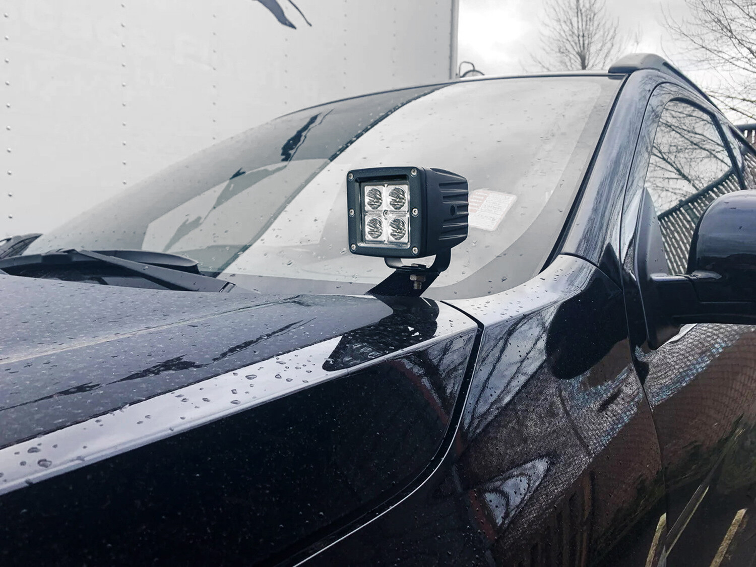 Hood Hinge Mount A-Pillar LED Ditch Light Bracket For Lexus 03-09 GX470 J120 LC