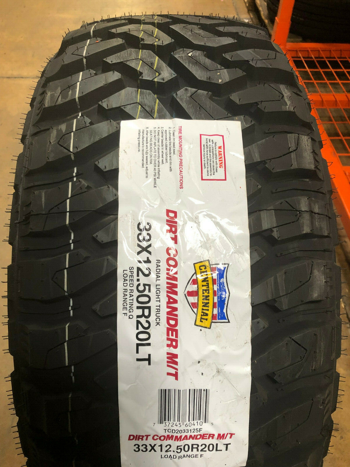 4 NEW 33x12.50R20 Centennial Dirt Commander M/T 12 PLY Mud Tires 33 12.50 20 R20