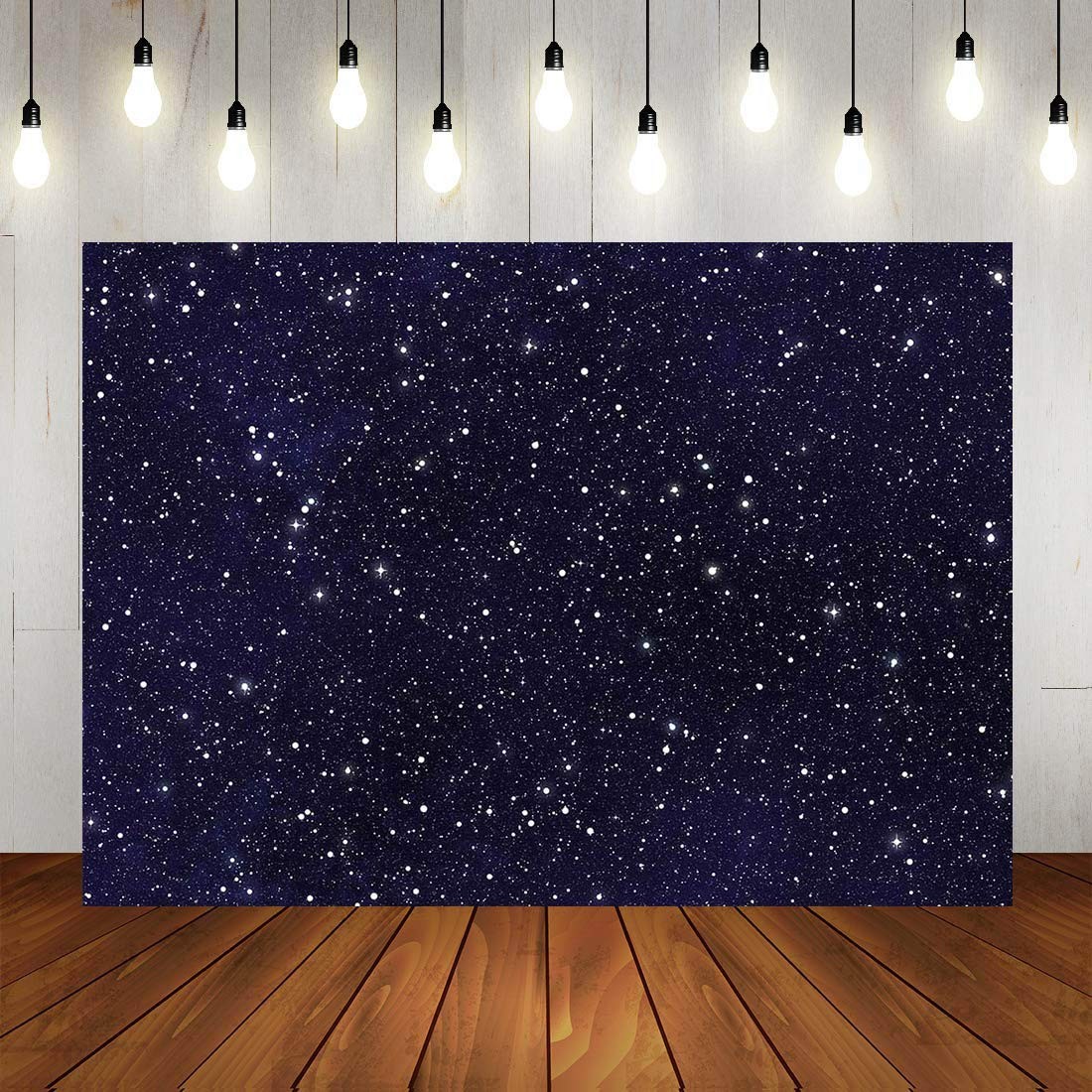 Night Sky Star Backdrops Universe Space Theme Starry Photography 5x3ft, Clear