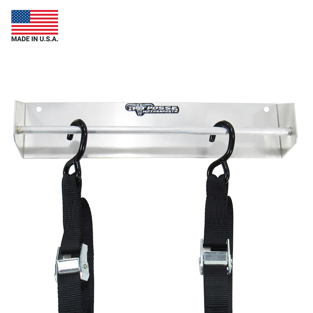 Pit Posse USA Made Garage Trailer Tie-Down Hanger Organizer NHRA Aluminum