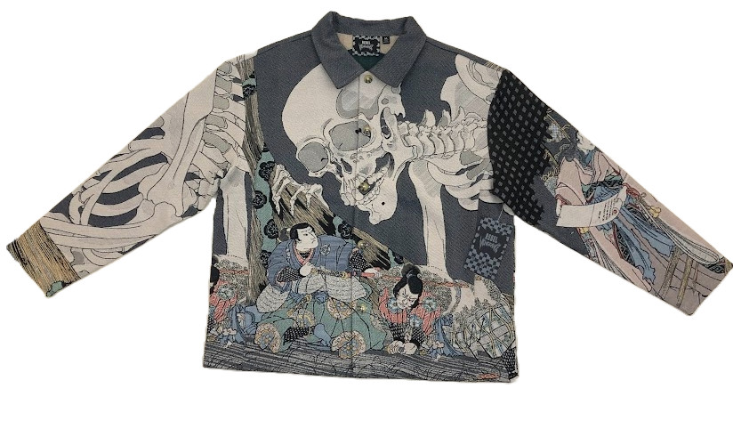 Rebel Vengeance - Japanese Ukiyo-e Skeleton Tapestry Jacket
