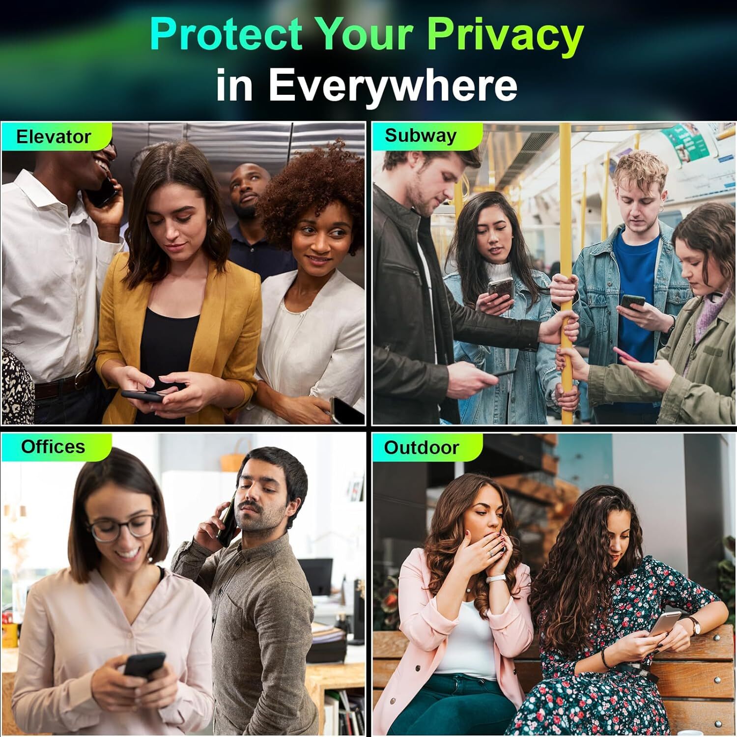 2x iPhone 16 15 Pro Max 14 13 12 11 Plus Privacy Tempered Glass Screen Protector