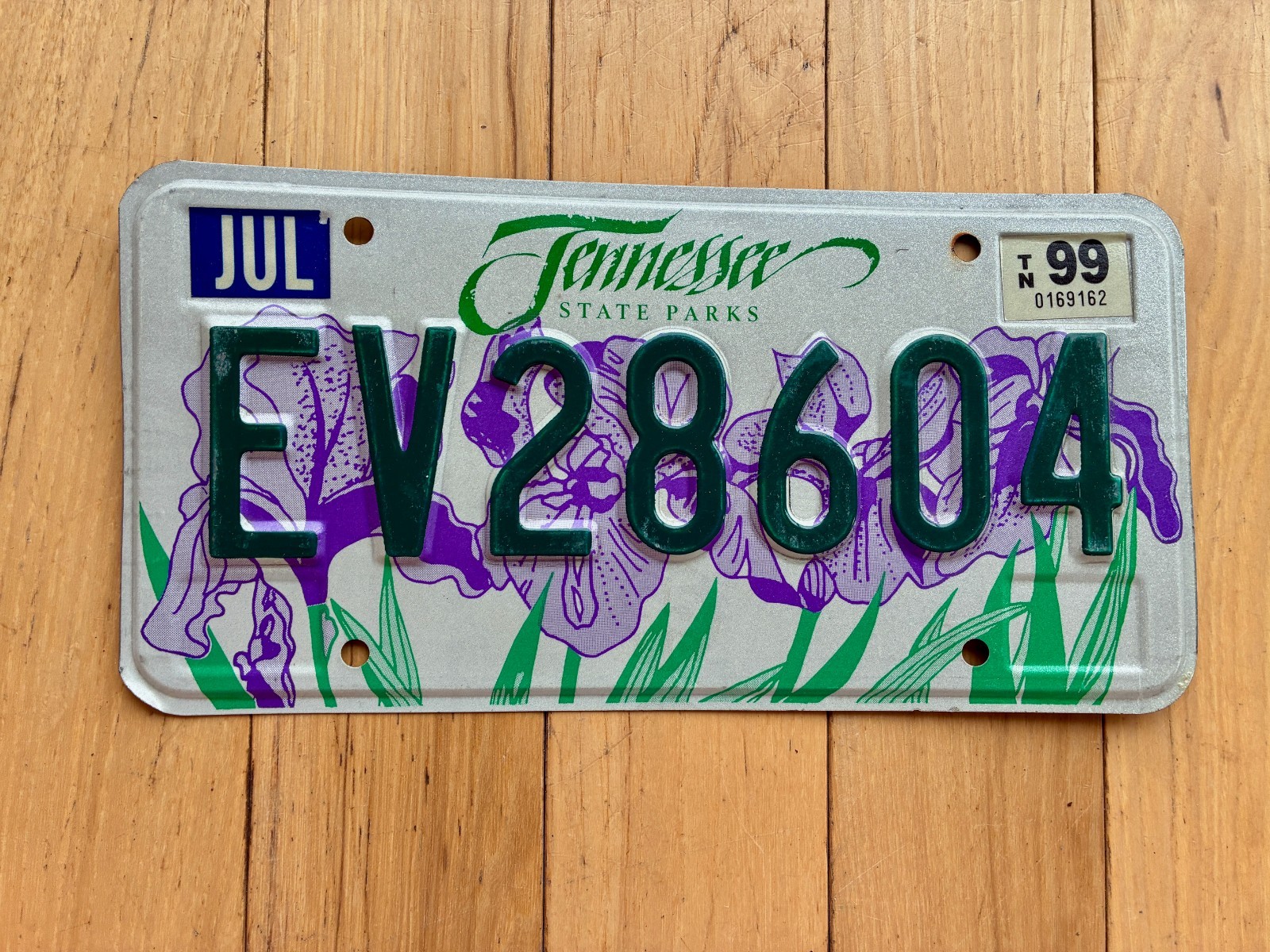 1999 Tennessee State Parks License Plate