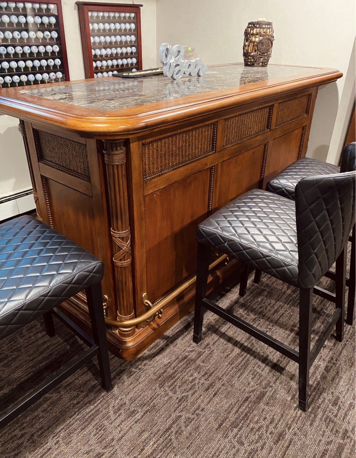 Vintage Bar And Wine Cabinet (chairs not included)