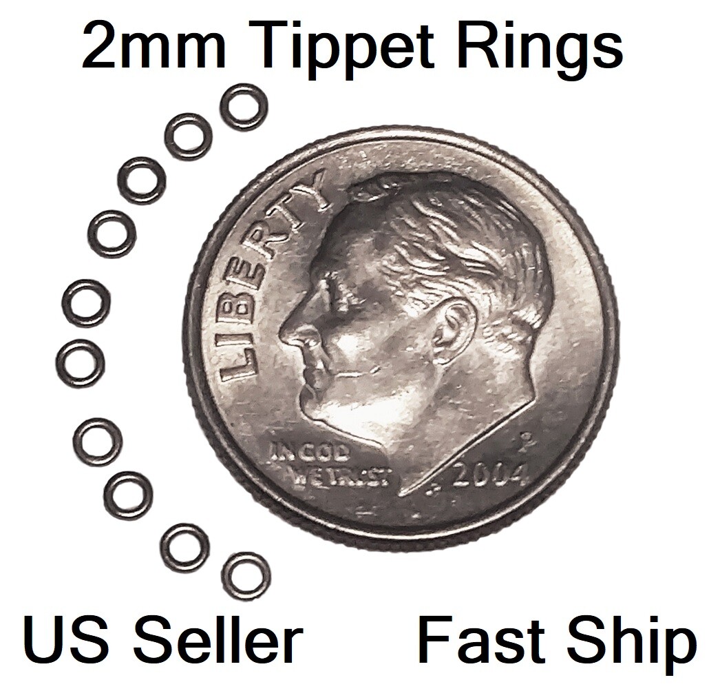 Tippet Rings 2mm Euro Nymph Competition Fly Fishing Leader Tippet Ring FREE SHIP