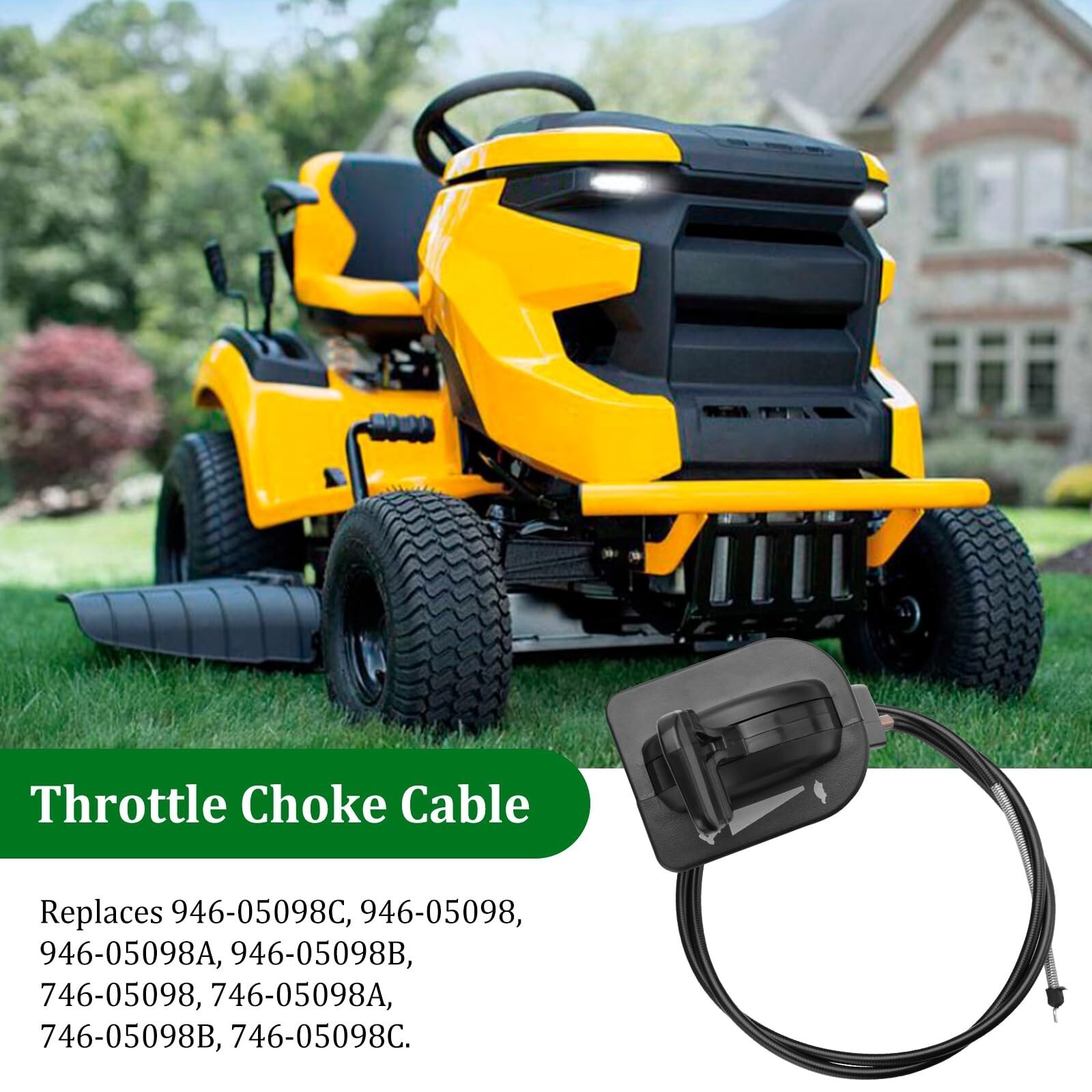 Throttle Choke Cable 946-05098C for Cub Cadet Craftsman MTD Mower, XT1-GT50 GT54