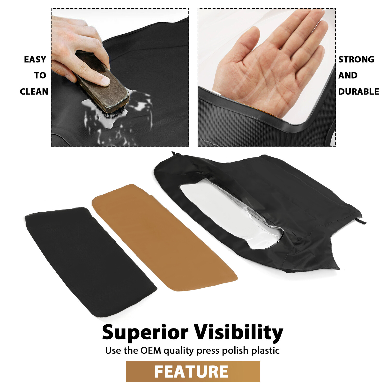 Convertible Soft Top w/Window for 1994-1999 BMW E36 318i 323i 325i 328i M3 Black