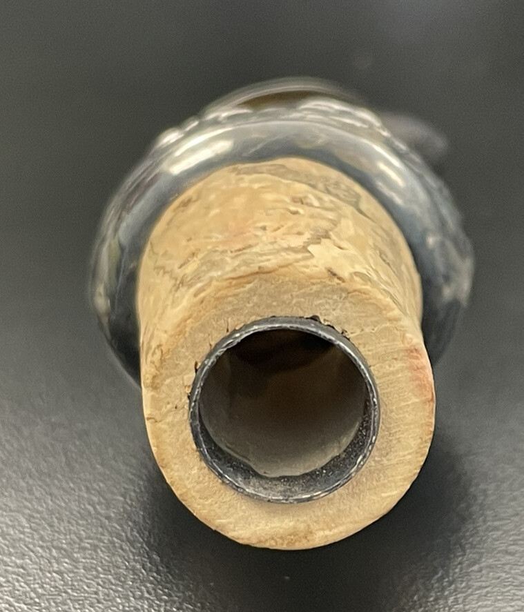 Antique Silver Plate Ornate Danish Wine Decanter Bottle Stopper Pourer