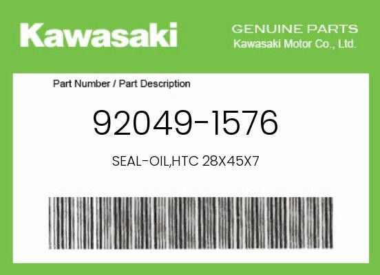Kawasaki Genuine Seal-Oil,Htc 28X45X7 - 92049-1576