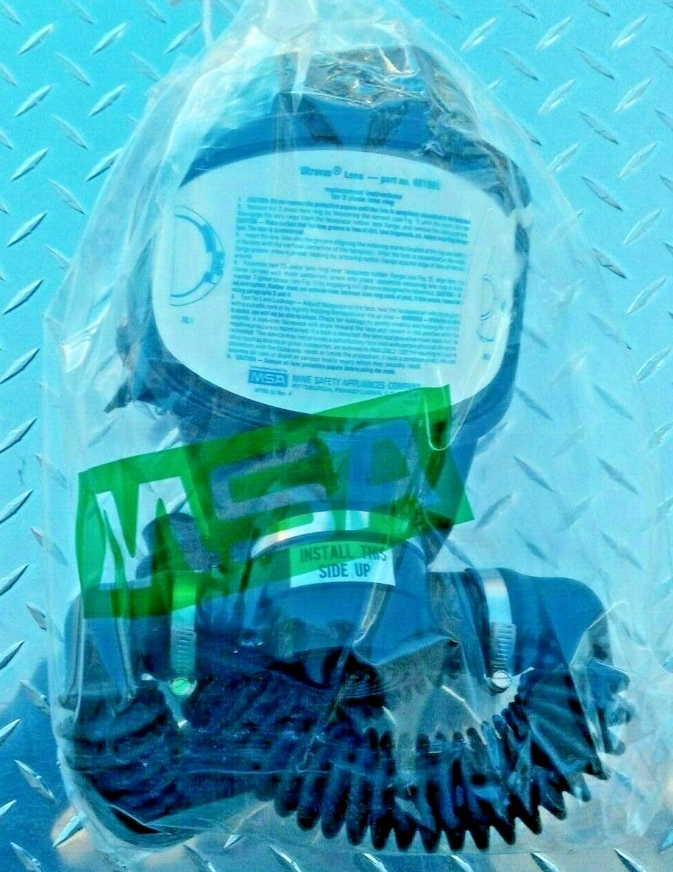 MSA Ultravue Gas Mask/Oxygen Breathing Facepiece OBA-4 Mask and Breathing Tubes