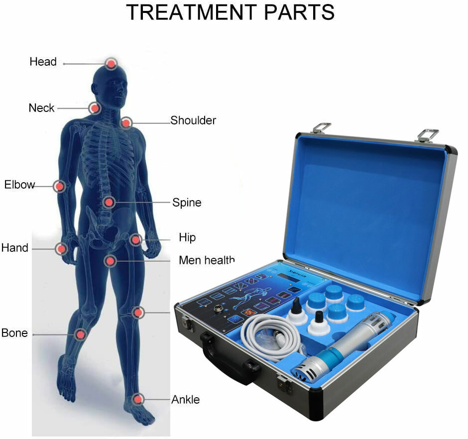 Touch Screen Focused Shockwave Therapy Machine 7 Heads ED Treatment Pain Relief