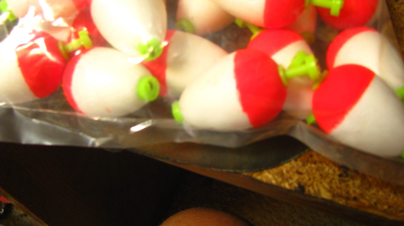 Pear floats, 1 1/2", foam, push button,10 ct, free shipping