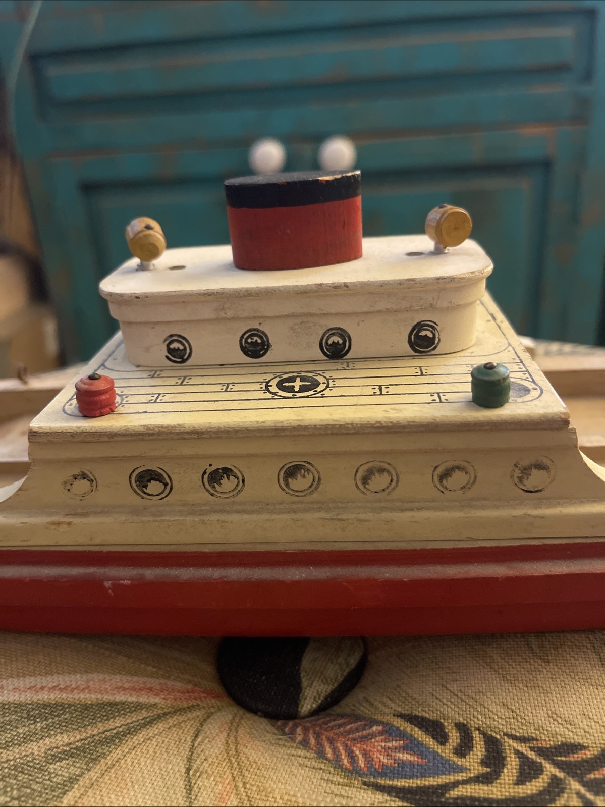 Vintage Toys Wooden Ferry Boat