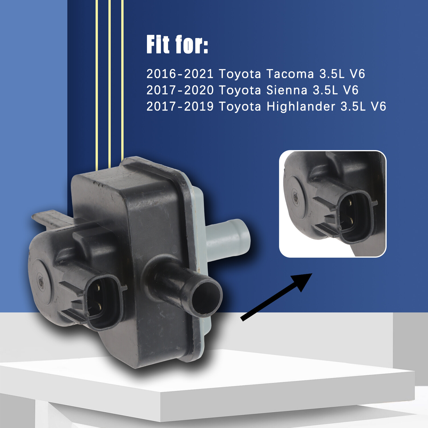 Vacuum Switch Valve Solenoid for 2017-2020 Toyota Sienna Tacoma 3.5L V6